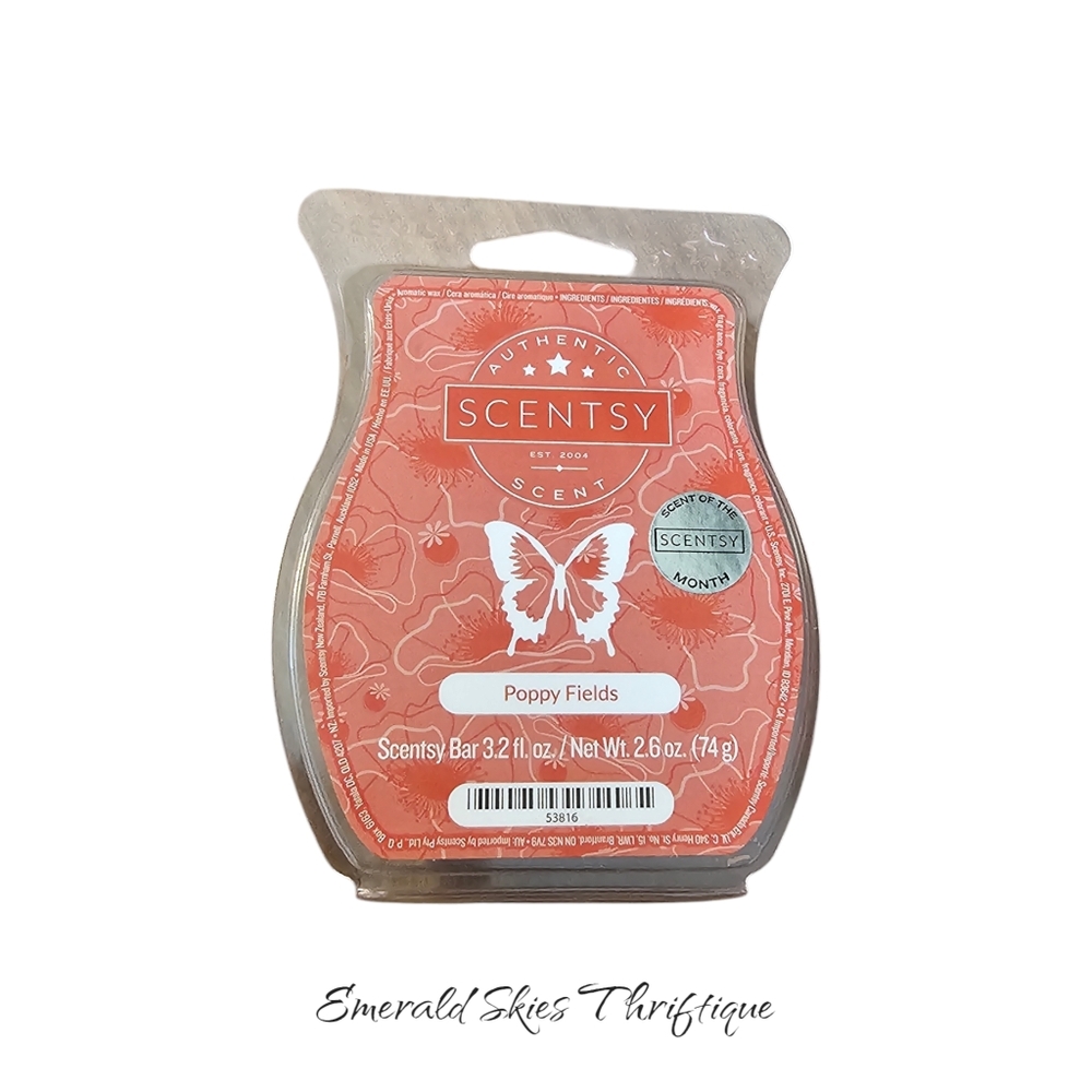 Scentsy poppy fields wax bar,‎ new